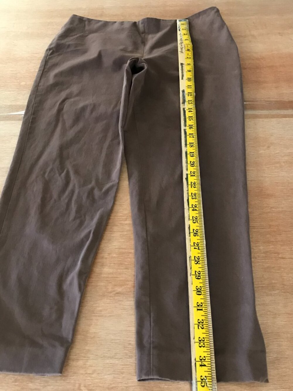 Brunello Cucinelli Crepe Slim Ankle Pants Women 10 Brown Mid Rise Stretch 19284 - Picture 5 of 13